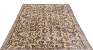 Naturel Over Dyed Vintage Rug 5'6'' x 8'0'' ft 167 x 245 cm