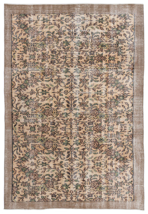 Naturel Over Dyed Vintage Rug 5'6'' x 8'0'' ft 167 x 245 cm