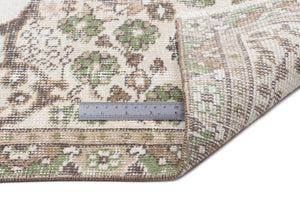 Beige Over Dyed Vintage Rug 5'5'' x 8'7'' ft 165 x 262 cm