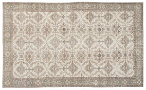 Beige Over Dyed Vintage Rug 6'1'' x 10'0'' ft 185 x 305 cm