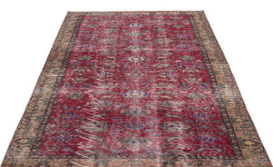 Naturel Over Dyed Vintage Rug 4'11'' x 8'6'' ft 149 x 258 cm