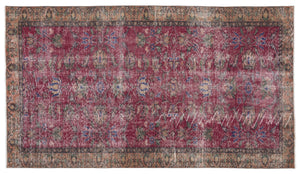 Naturel Over Dyed Vintage Rug 4'11'' x 8'6'' ft 149 x 258 cm