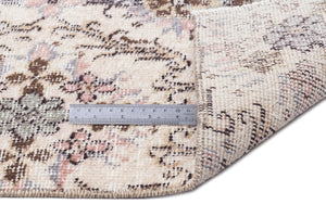 Retro Over Dyed Vintage Rug 3'9'' x 7'3'' ft 114 x 221 cm