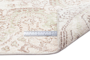 Beige Over Dyed Vintage Rug 5'5'' x 9'4'' ft 166 x 284 cm