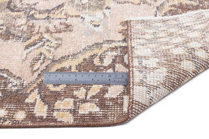 Beige Over Dyed Vintage Rug 5'9'' x 9'10'' ft 176 x 300 cm
