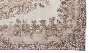 Beige Over Dyed Vintage Rug 5'9'' x 9'10'' ft 176 x 300 cm