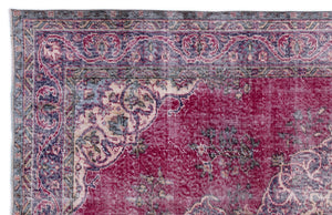 Naturel Over Dyed Vintage Rug 5'11'' x 9'3'' ft 181 x 281 cm