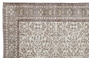 Beige Over Dyed Vintage Rug 5'9'' x 8'11'' ft 176 x 272 cm