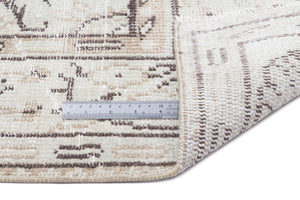Beige Over Dyed Vintage Rug 6'0'' x 8'8'' ft 183 x 263 cm