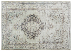 Beige Over Dyed Vintage Rug 6'0'' x 8'8'' ft 183 x 263 cm