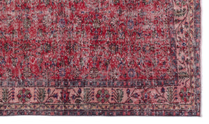 Naturel Over Dyed Vintage Rug 5'5'' x 9'2'' ft 166 x 280 cm