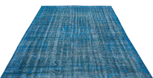 Turquoise Over Dyed Vintage Rug 5'9'' x 8'8'' ft 176 x 263 cm