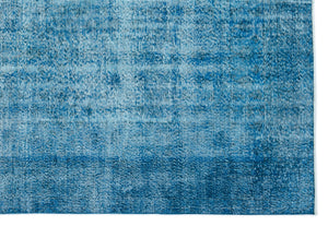Turquoise Over Dyed Vintage Rug 7'1'' x 10'6'' ft 216 x 320 cm
