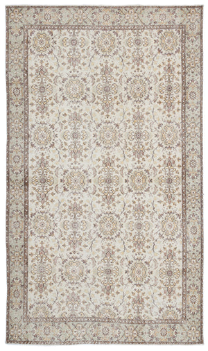 Beige Over Dyed Vintage Rug 5'10'' x 9'11'' ft 179 x 302 cm