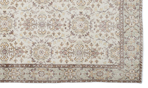 Beige Over Dyed Vintage Rug 5'10'' x 9'11'' ft 179 x 302 cm