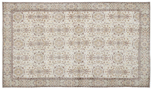 Beige Over Dyed Vintage Rug 5'10'' x 9'11'' ft 179 x 302 cm