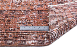 Brown Over Dyed Vintage Rug 6'8'' x 10'4'' ft 202 x 316 cm