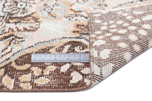 Beige Over Dyed Vintage Rug 5'5'' x 8'11'' ft 166 x 271 cm