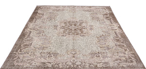 Beige Over Dyed Vintage Rug 6'0'' x 8'5'' ft 183 x 256 cm