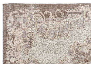 Beige Over Dyed Vintage Rug 6'0'' x 8'5'' ft 183 x 256 cm