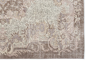 Beige Over Dyed Vintage Rug 6'0'' x 8'5'' ft 183 x 256 cm