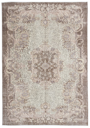 Beige Over Dyed Vintage Rug 6'0'' x 8'5'' ft 183 x 256 cm