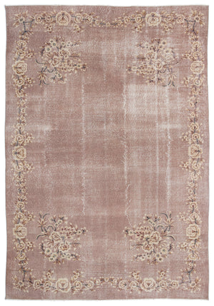 Retro Over Dyed Vintage Rug 6'12'' x 10'4'' ft 213 x 314 cm