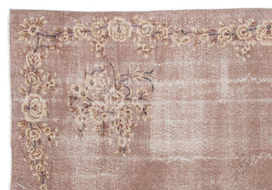 Retro Over Dyed Vintage Rug 6'12'' x 10'4'' ft 213 x 314 cm