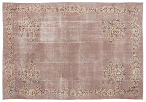 Retro Over Dyed Vintage Rug 6'12'' x 10'4'' ft 213 x 314 cm