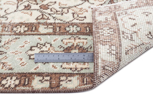 Beige Over Dyed Vintage Rug 5'7'' x 9'6'' ft 170 x 290 cm