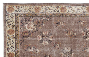 Naturel Over Dyed Vintage Rug 6'6'' x 10'6'' ft 198 x 319 cm