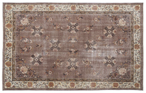 Naturel Over Dyed Vintage Rug 6'6'' x 10'6'' ft 198 x 319 cm