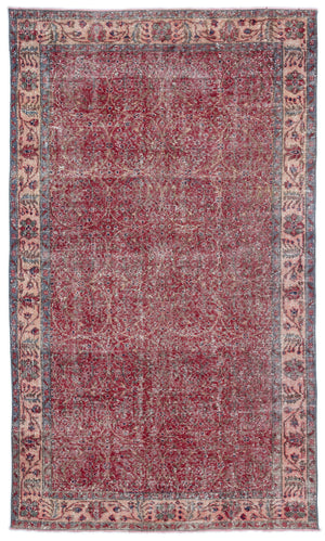 Naturel Over Dyed Vintage Rug 4'11'' x 8'4'' ft 151 x 255 cm
