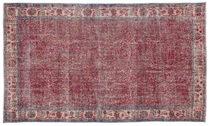 Naturel Over Dyed Vintage Rug 4'11'' x 8'4'' ft 151 x 255 cm