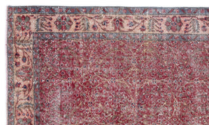 Naturel Over Dyed Vintage Rug 4'11'' x 8'4'' ft 151 x 255 cm