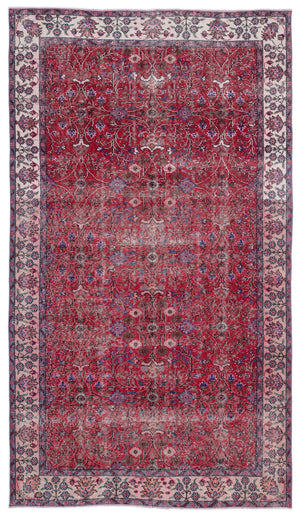 Naturel Over Dyed Vintage Rug 5'3'' x 9'3'' ft 160 x 282 cm