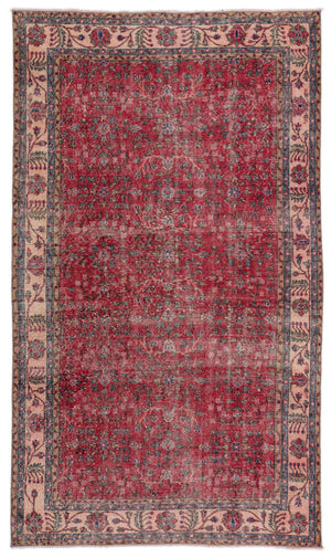 Naturel Over Dyed Vintage Rug 5'5'' x 9'4'' ft 164 x 285 cm