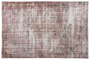 Naturel Over Dyed Vintage Rug 5'10'' x 8'9'' ft 179 x 267 cm