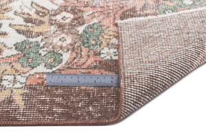 Beige Over Dyed Vintage Rug 5'10'' x 9'6'' ft 177 x 290 cm