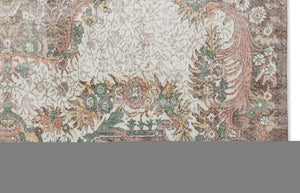Beige Over Dyed Vintage Rug 5'10'' x 9'6'' ft 177 x 290 cm