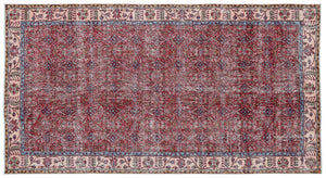 Naturel Over Dyed Vintage Rug 5'2'' x 9'7'' ft 157 x 291 cm