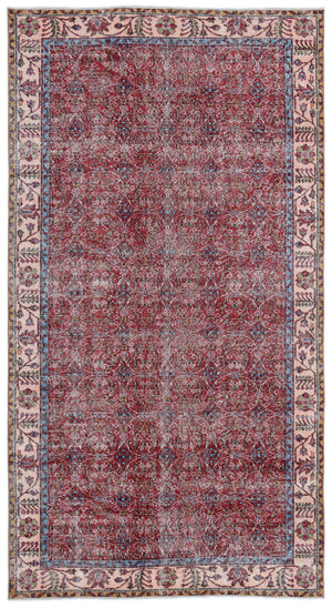 Naturel Over Dyed Vintage Rug 5'2'' x 9'7'' ft 157 x 291 cm