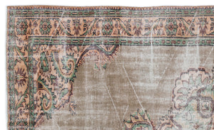 Retro Over Dyed Vintage Rug 5'8'' x 9'9'' ft 173 x 298 cm