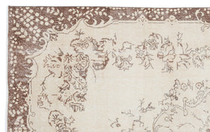 Beige Over Dyed Vintage Rug 6'0'' x 9'7'' ft 184 x 292 cm