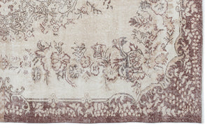 Beige Over Dyed Vintage Rug 6'0'' x 9'7'' ft 183 x 291 cm
