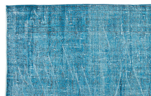 Turquoise Over Dyed Vintage Rug 6'0'' x 9'9'' ft 184 x 298 cm