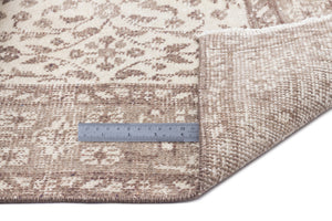 Beige Over Dyed Vintage Rug 5'4'' x 9'2'' ft 162 x 280 cm