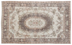 Naturel Over Dyed Vintage Rug 5'8'' x 9'1'' ft 172 x 277 cm
