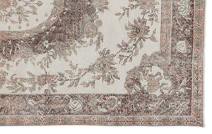Naturel Over Dyed Vintage Rug 5'8'' x 9'1'' ft 172 x 277 cm