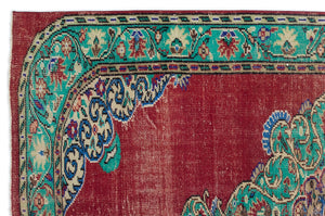 Retro Over Dyed Vintage Rug 5'10'' x 8'11'' ft 178 x 273 cm